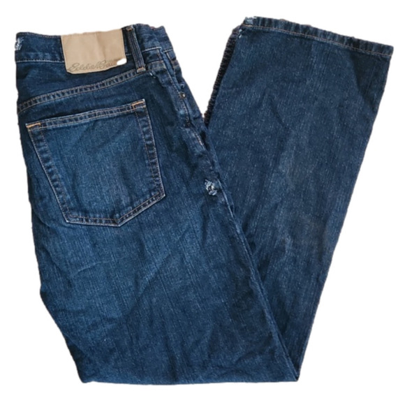 EDDIE Bauer Blue Denim 34×30 Straight Leg Jeans - Picture 2 of 12